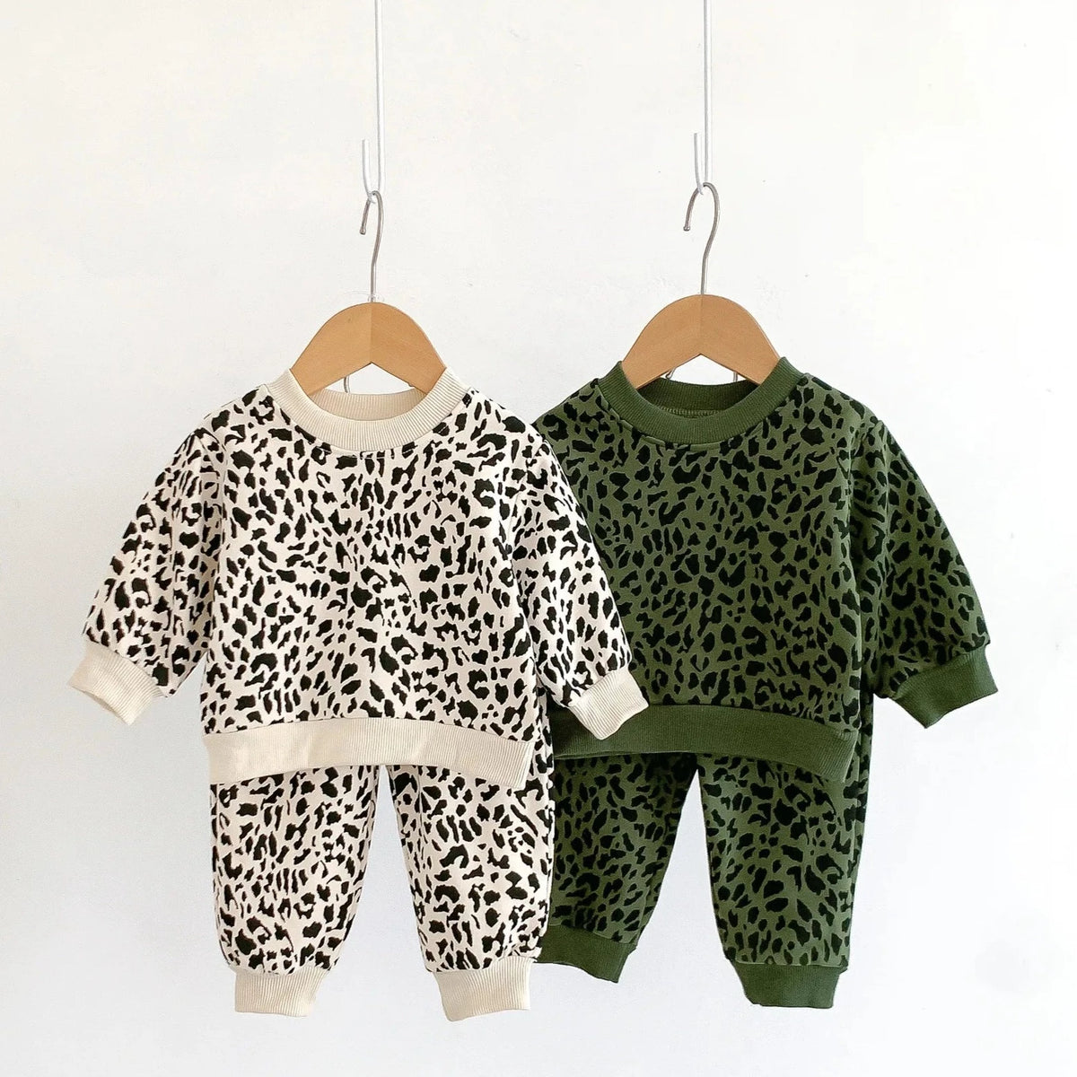 Cheetah Print Tracksuit Set Curated Grey