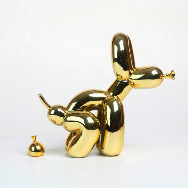 Poop Dog Statue Squat Balloon Dog