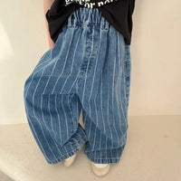 Stripe Wide Leg Jeans