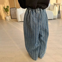 Stripe Wide Leg Jeans