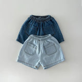 Denim Shorts & Shirt Set