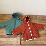 Reversible Hooded Colourblock Jacket