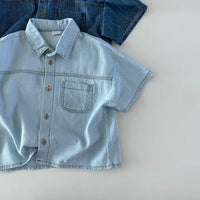 Denim Shorts & Shirt Set