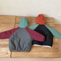 Reversible Hooded Colourblock Jacket