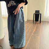 Stripe Wide Leg Jeans