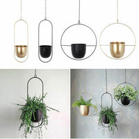 Metal Matte Finish Hanging Planter