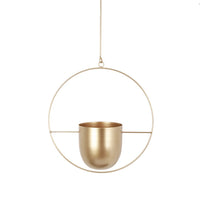 Metal Matte Finish Hanging Planter