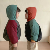 Reversible Hooded Colourblock Jacket