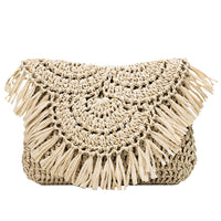 Handwoven Raffia Clutch Bag